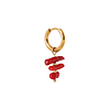 singlepair Coral crush hoop gold