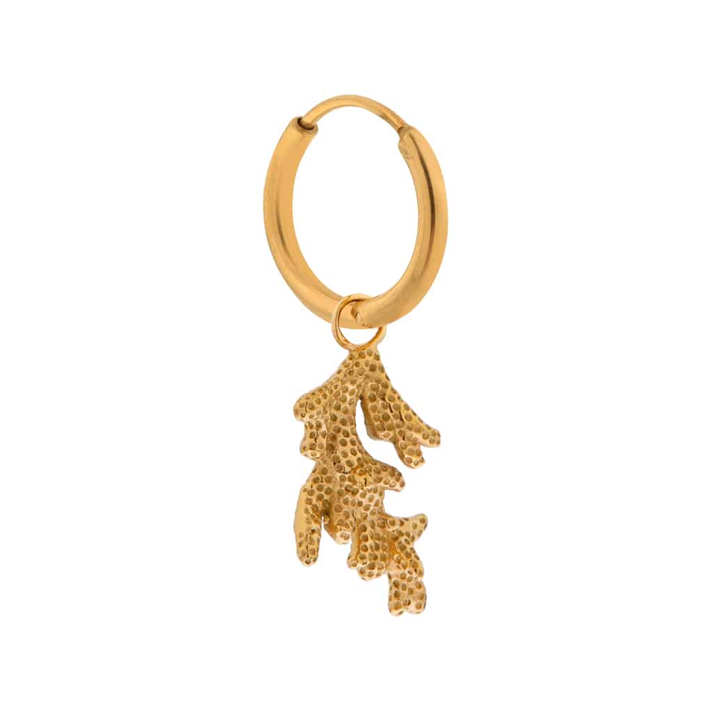 Coral hoop gold
