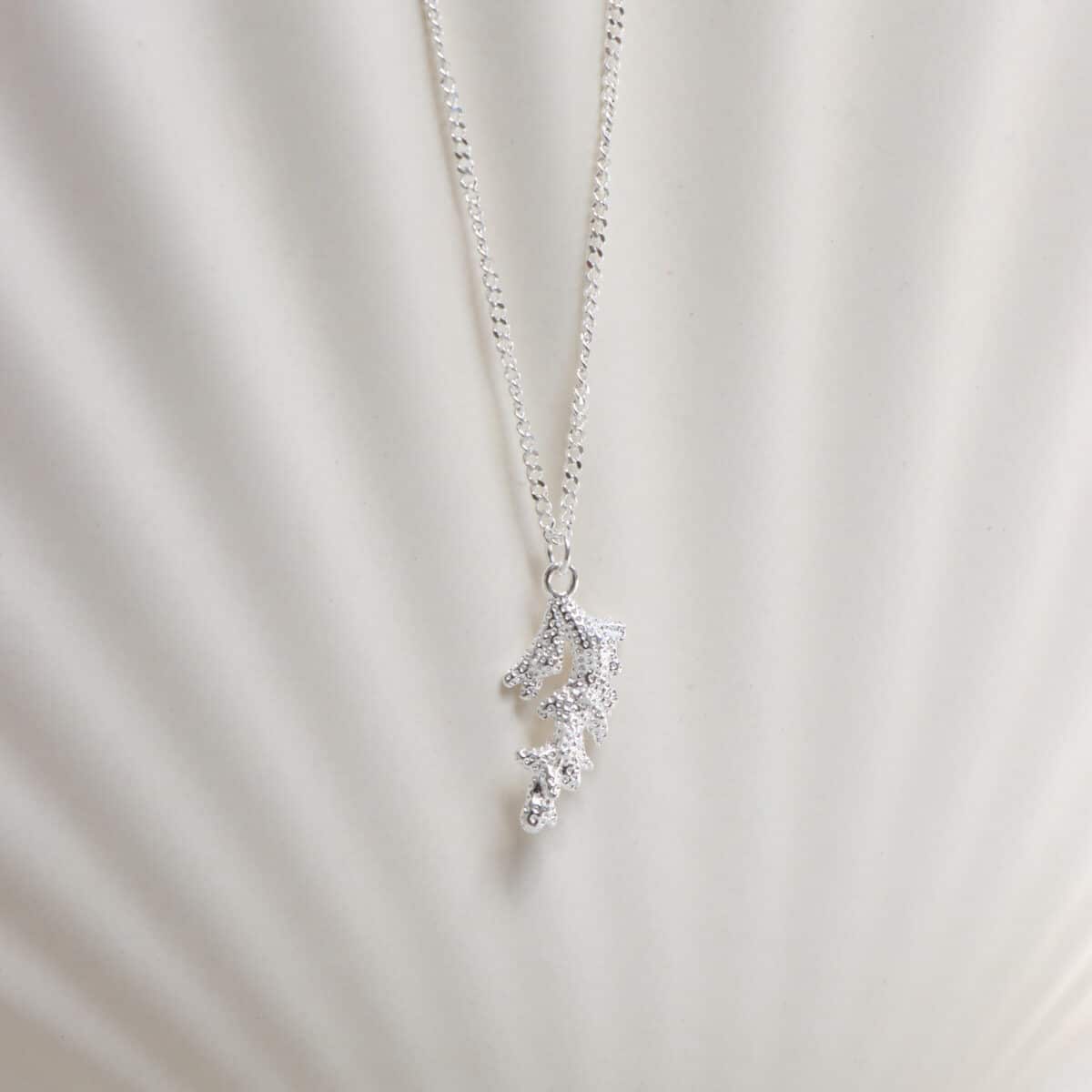 Coral necklace silver