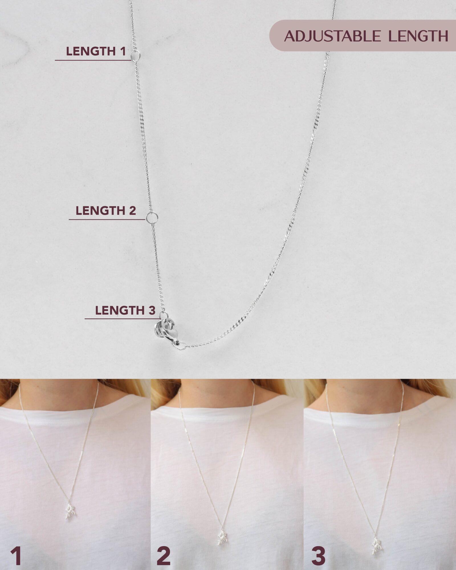 Coral necklace silver
