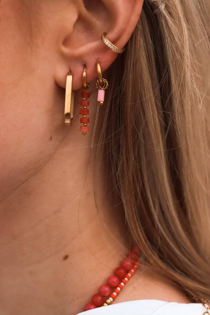 Coral reef hoop gold