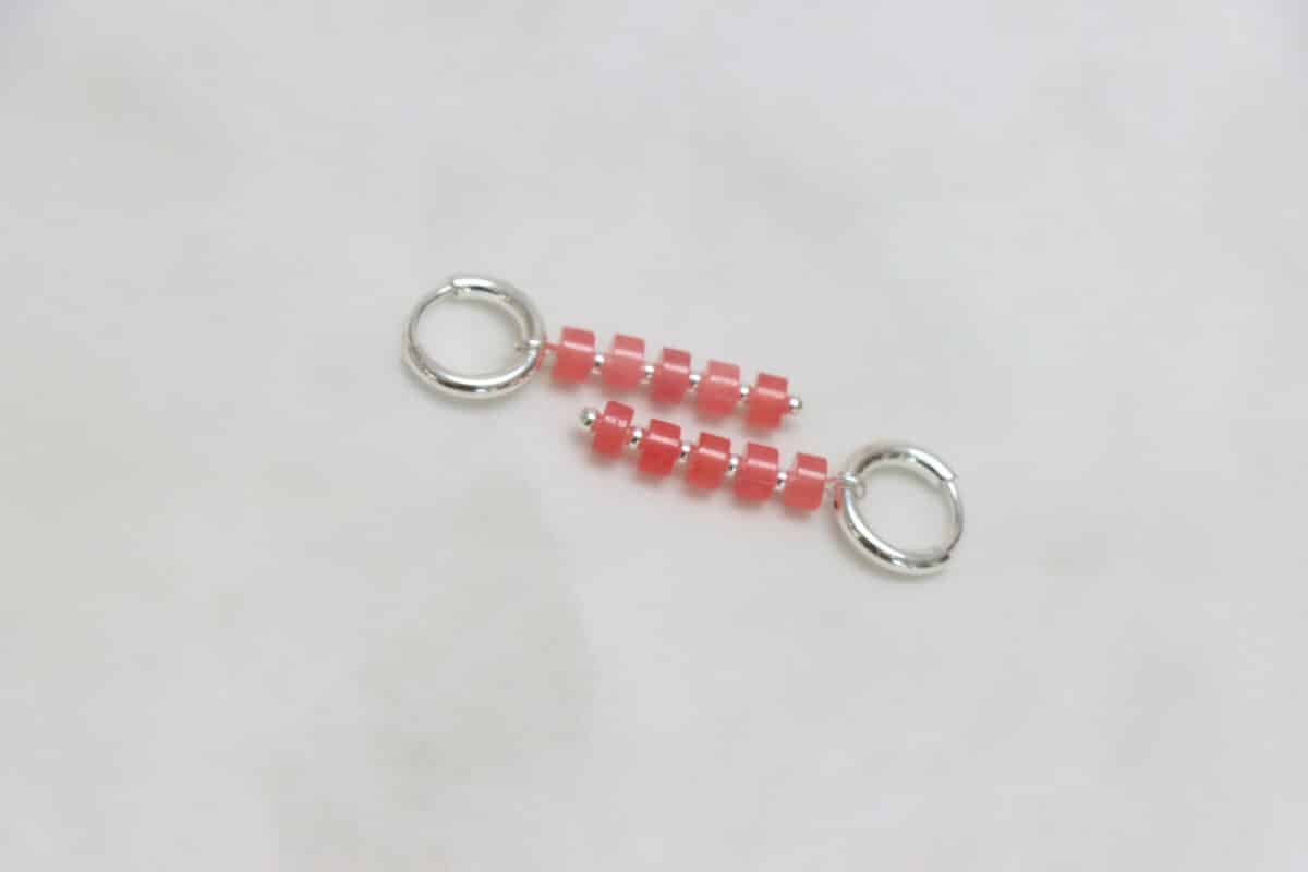 Coral reef hoop silver