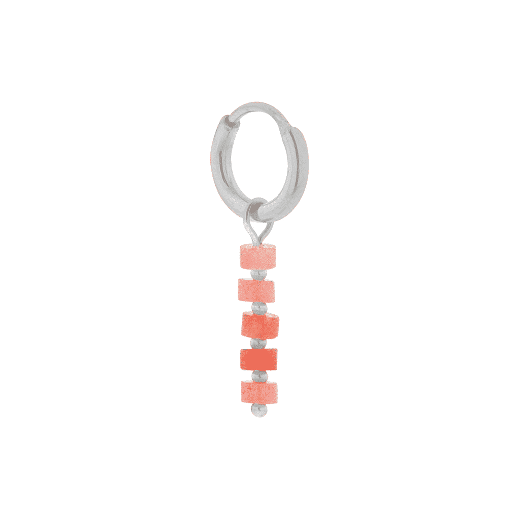 Coral reef hoop silver