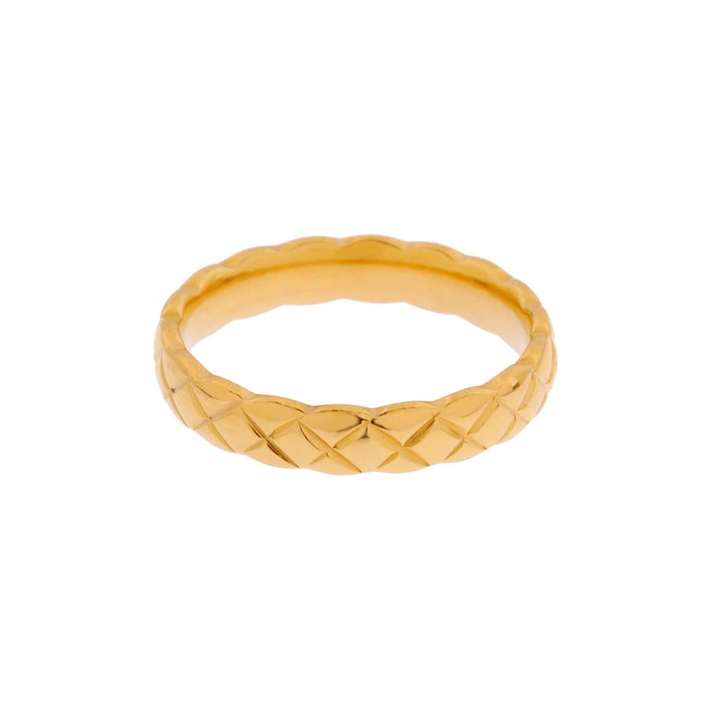 Crisscross ring gold