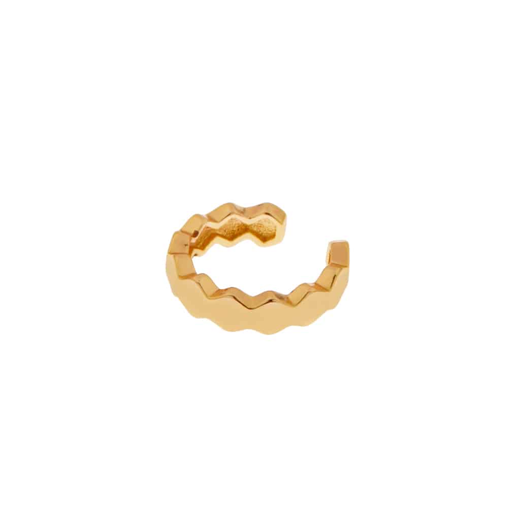 Croco ear cuff gold