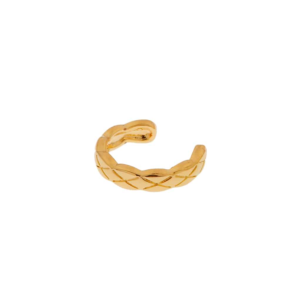 Cross ear cuff gold
