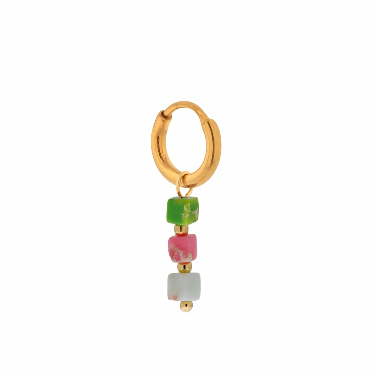 Cube color hoop gold