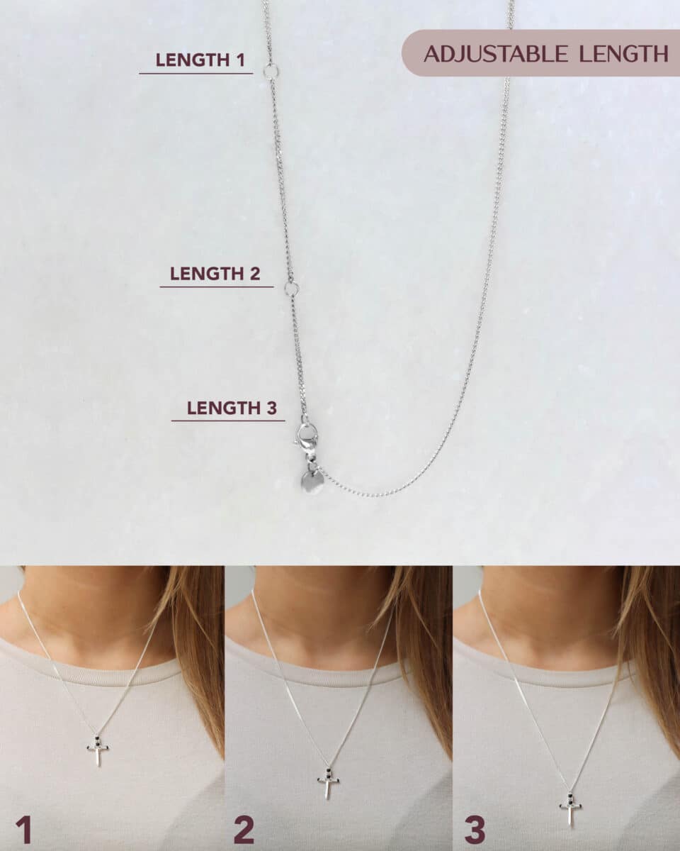 Cupid's dagger necklace silver