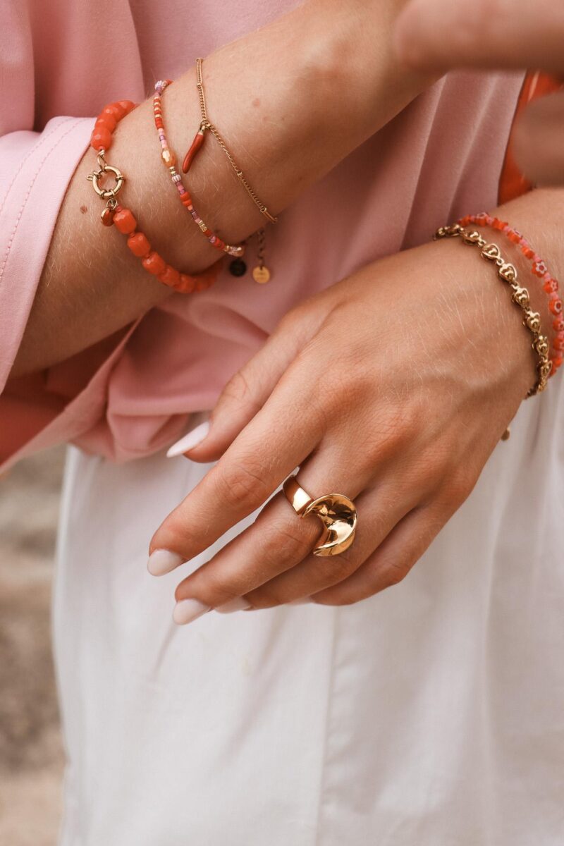 Curl ring gold