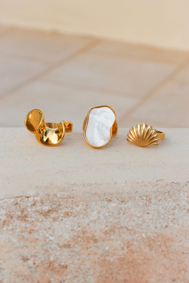 Curl ring gold
