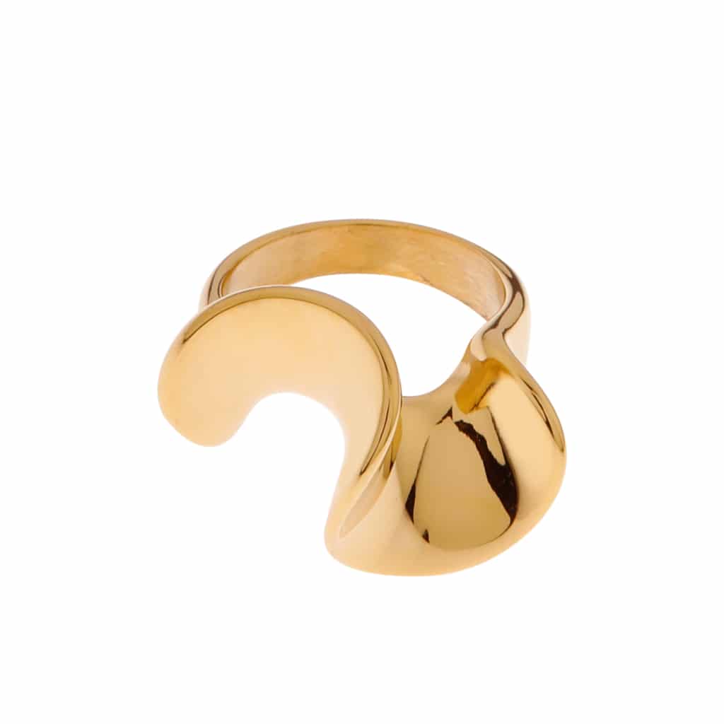 Curl ring gold