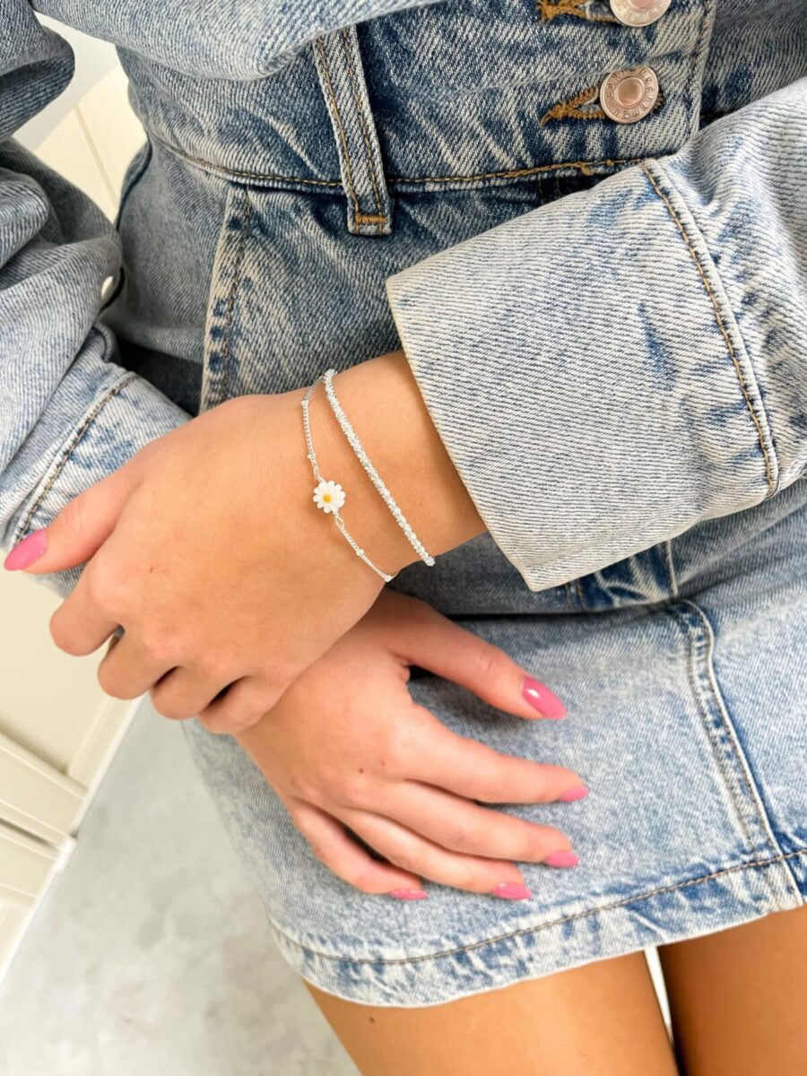 Daisy bracelet silver