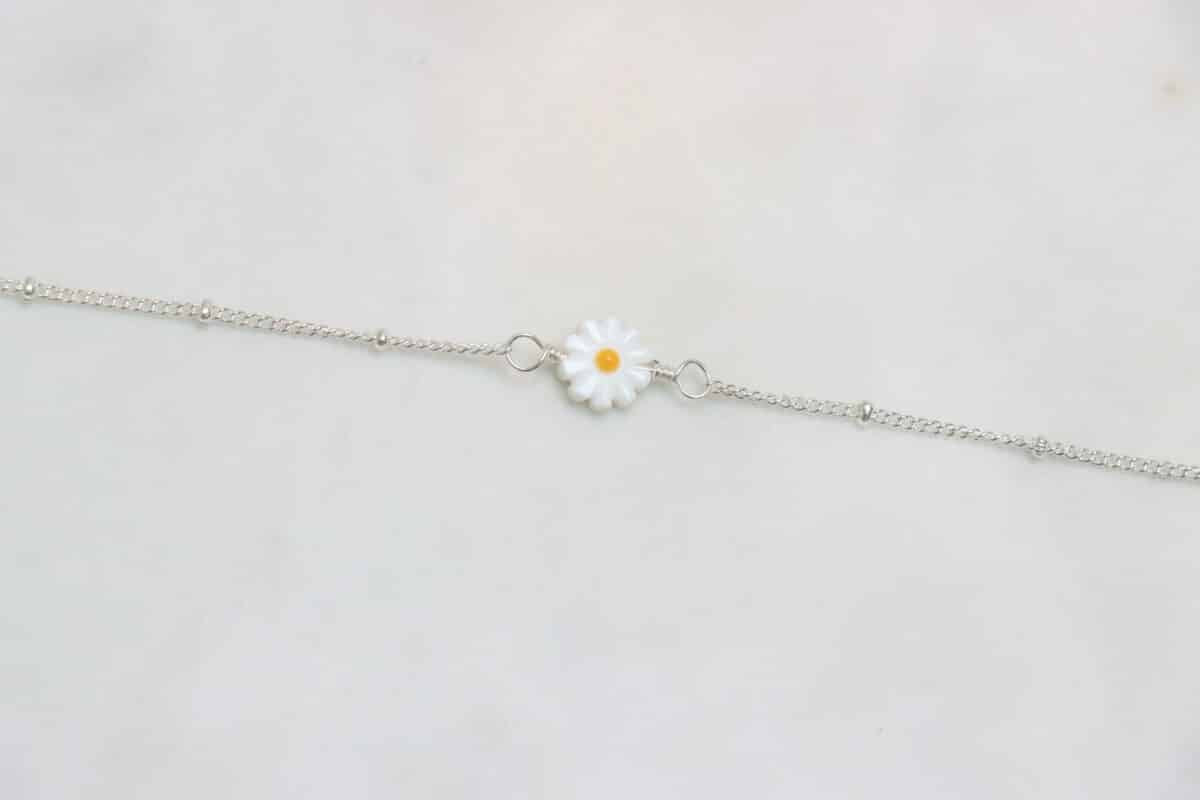 Daisy bracelet silver