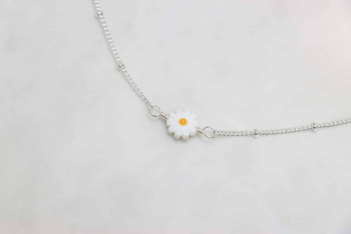 Daisy necklace silver