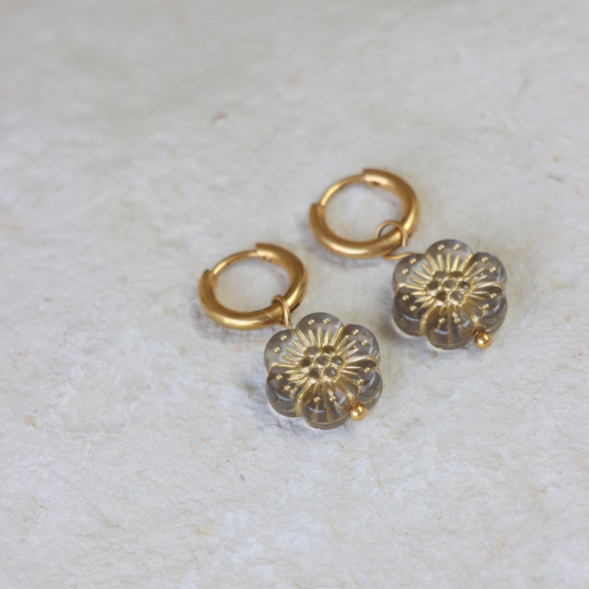 Desert bloom hoop gold
