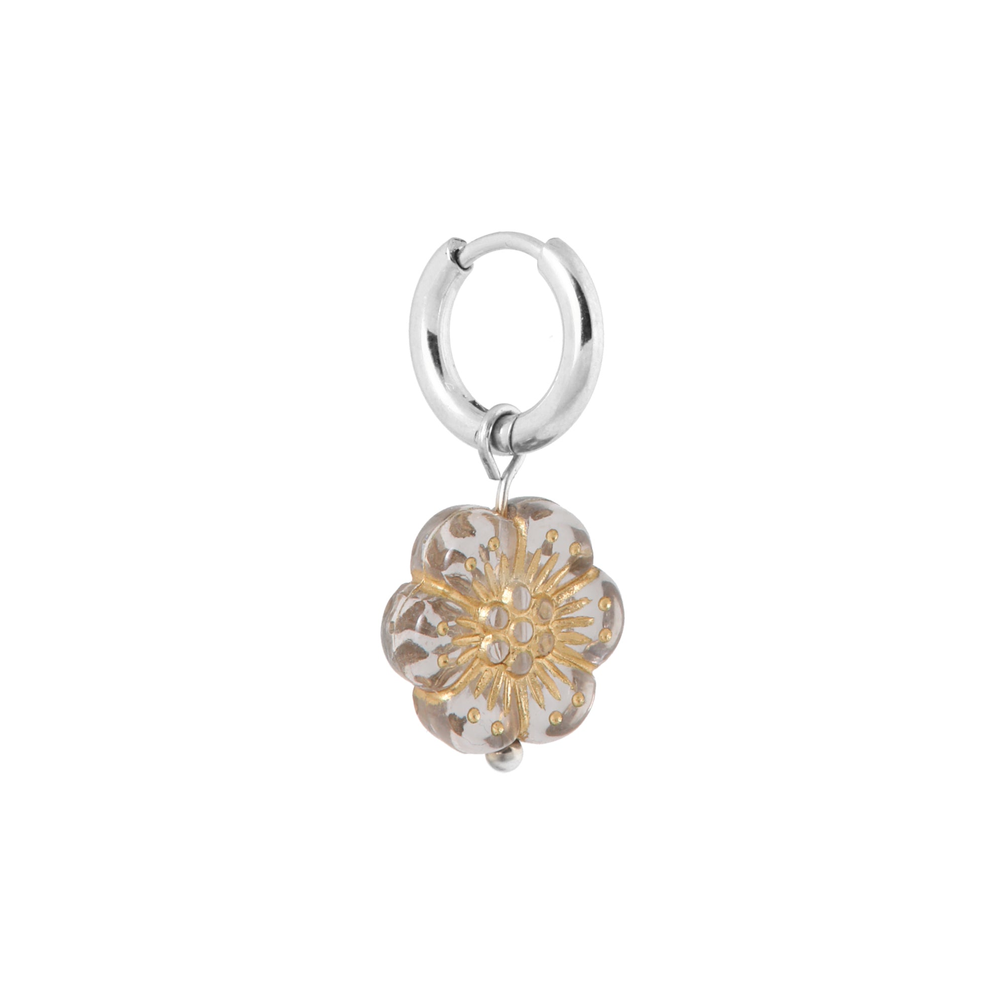 Desert bloom hoop silver