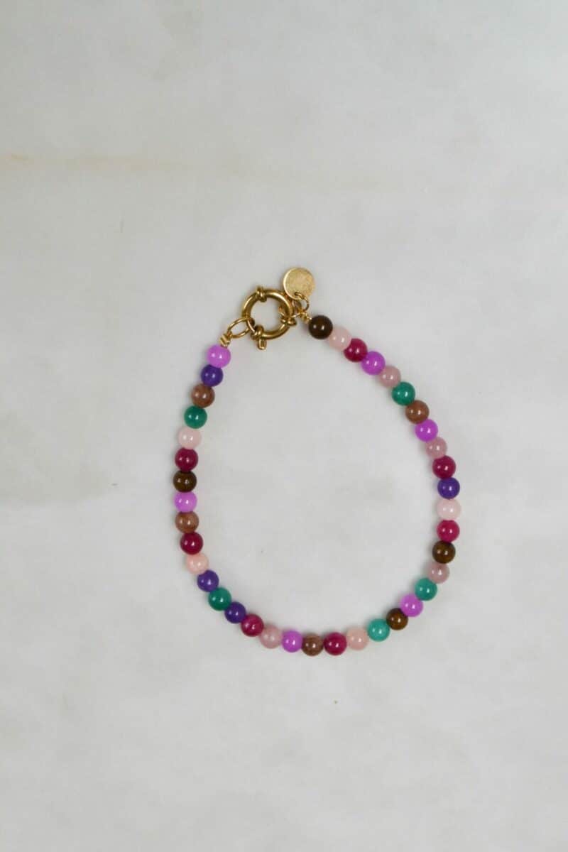 Disco beads bracelet gold
