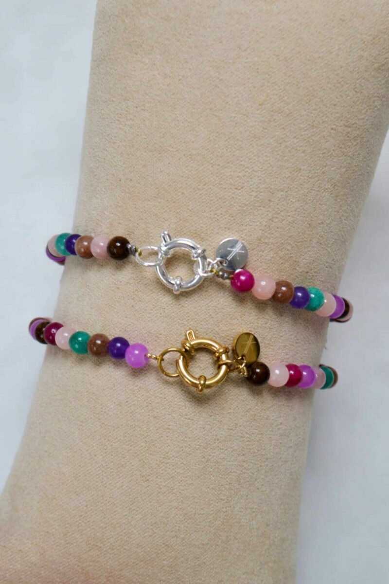 Disco beads bracelet gold