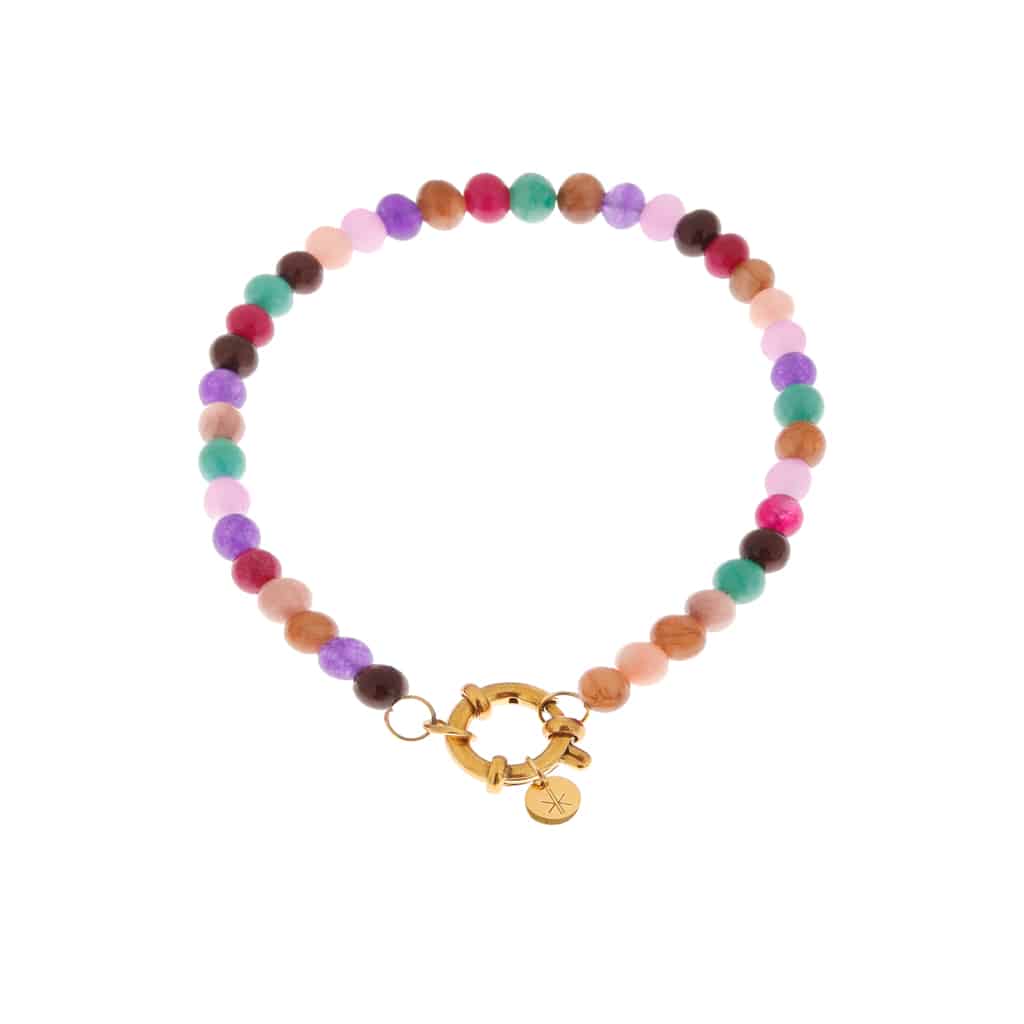 Disco beads bracelet gold