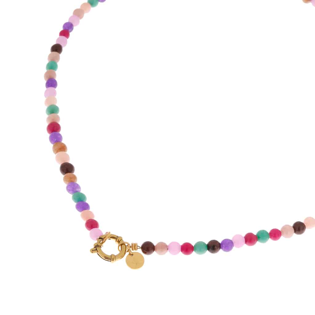 Disco beads necklace gold