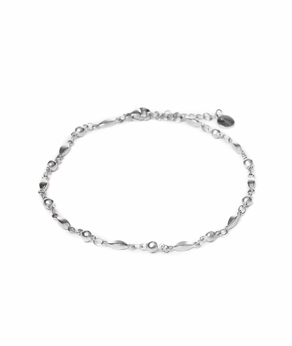 Dot Cone Anklet Silver