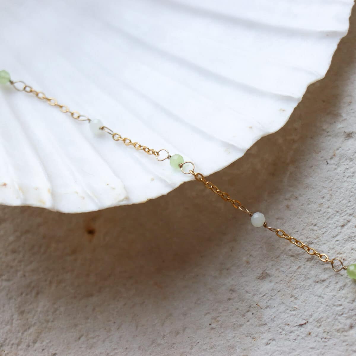 Dottie green bracelet gold