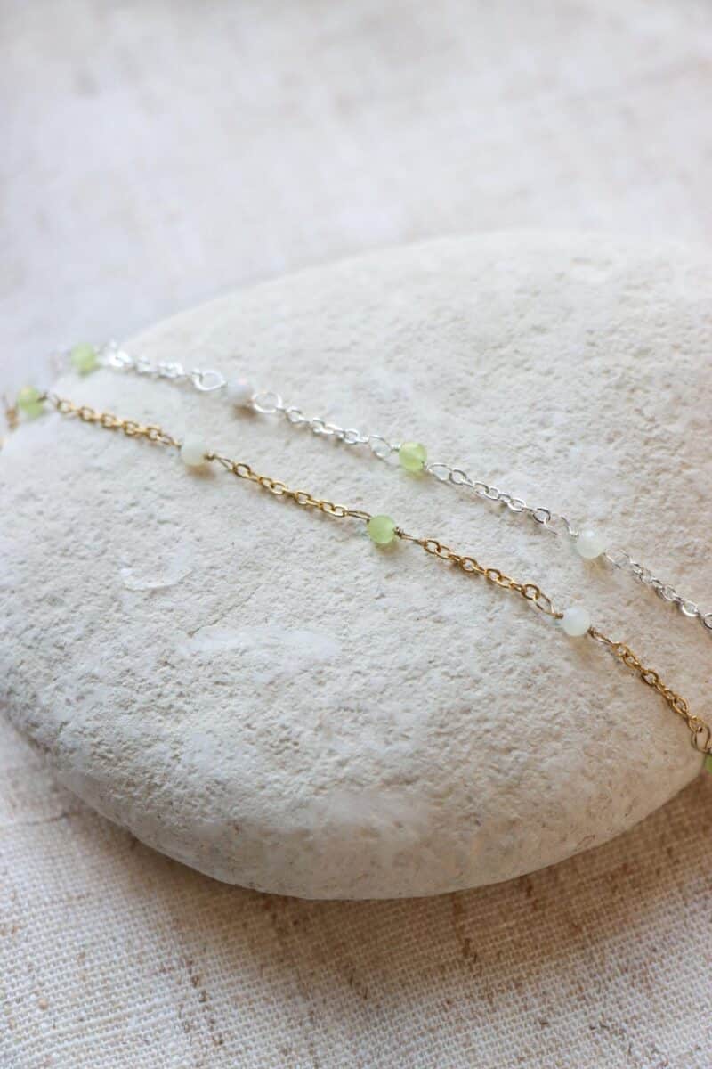 Dottie green bracelet gold