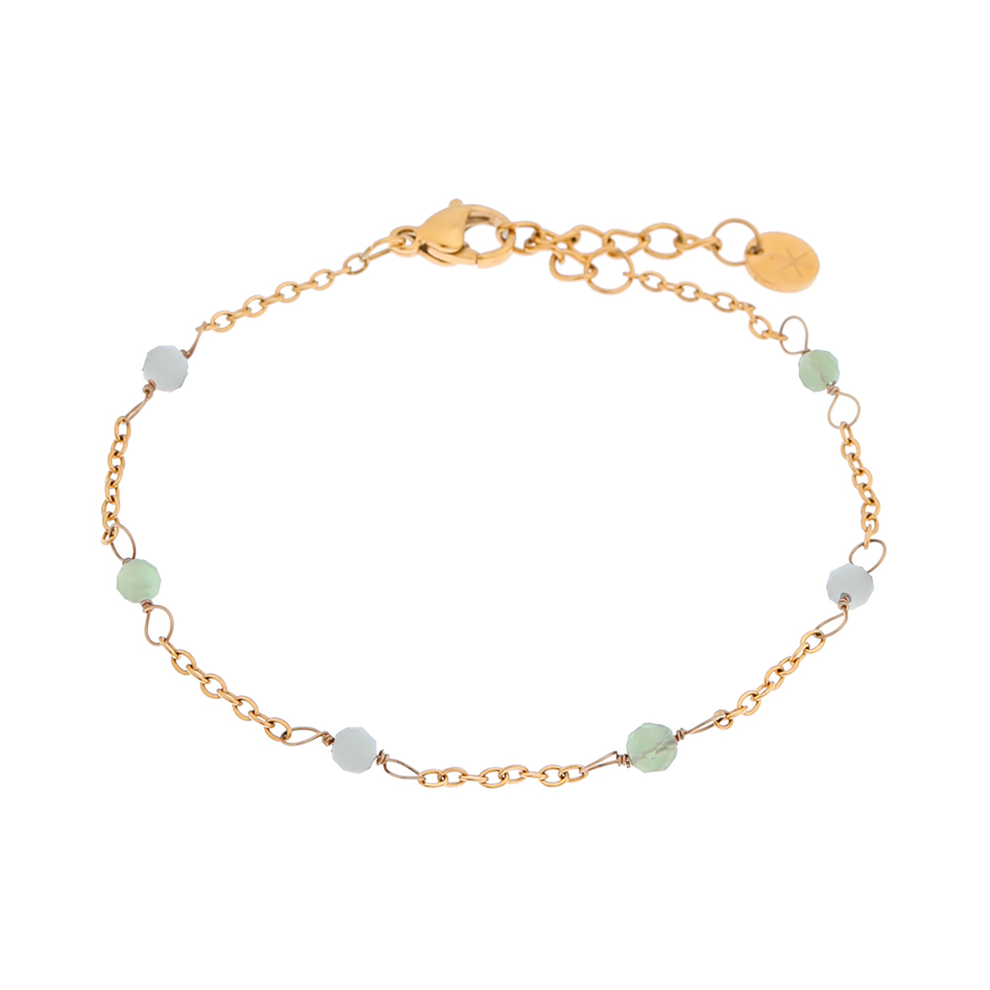 Dottie green bracelet gold