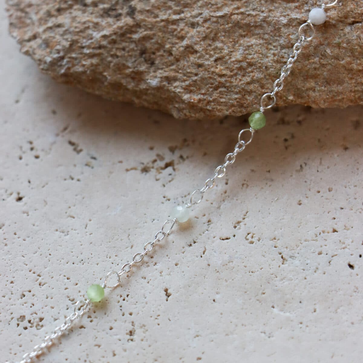 Dottie green bracelet silver