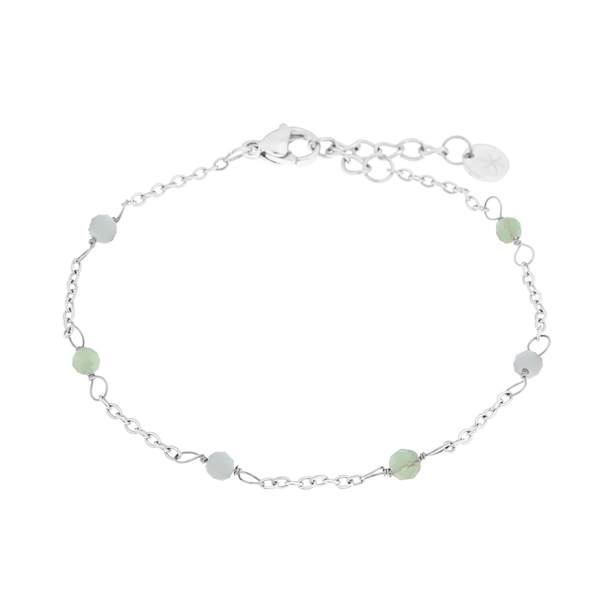 Dottie green bracelet silver