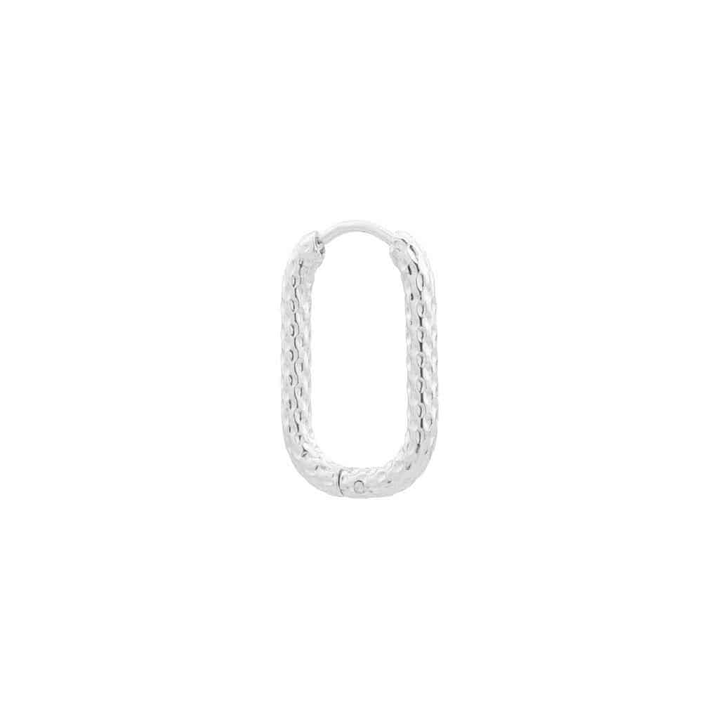 Dottie oval hoop silver