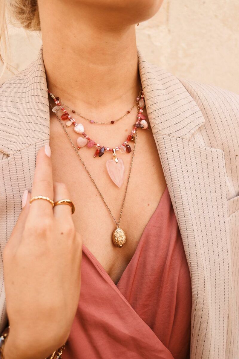 Dottie ruby necklace gold