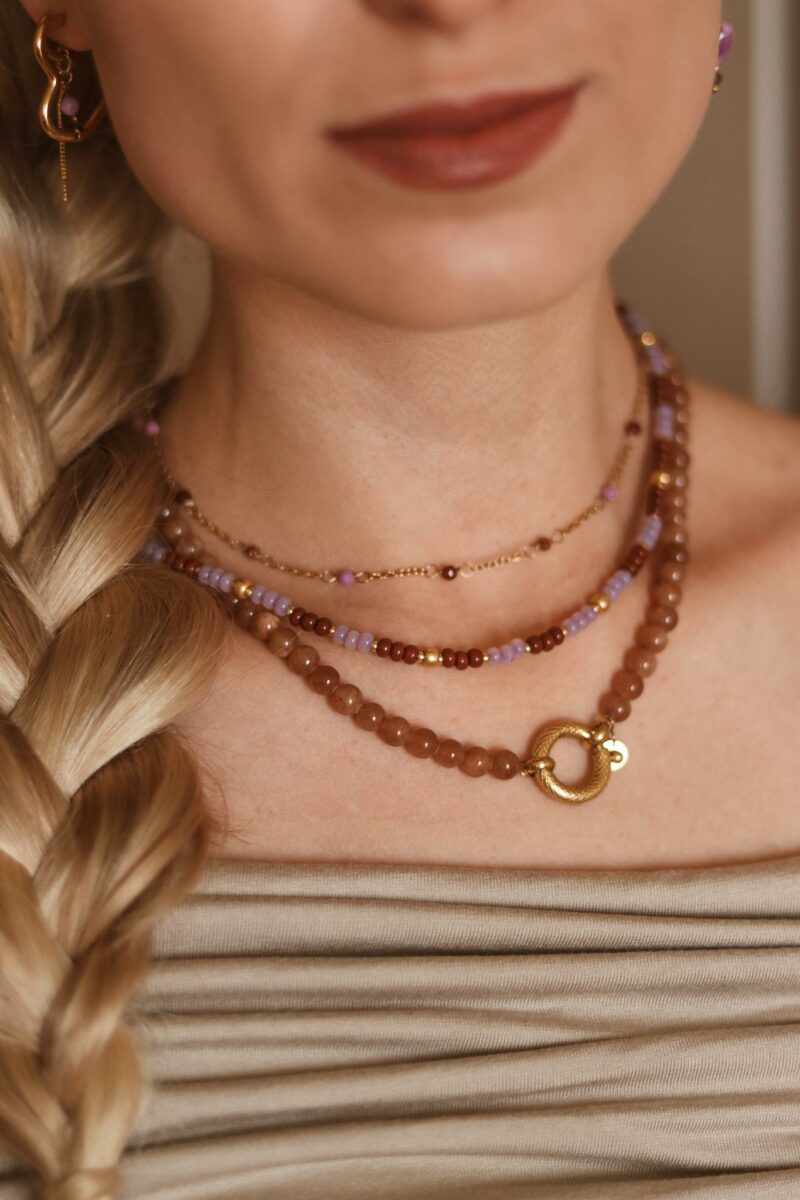 Dottie ruby necklace gold