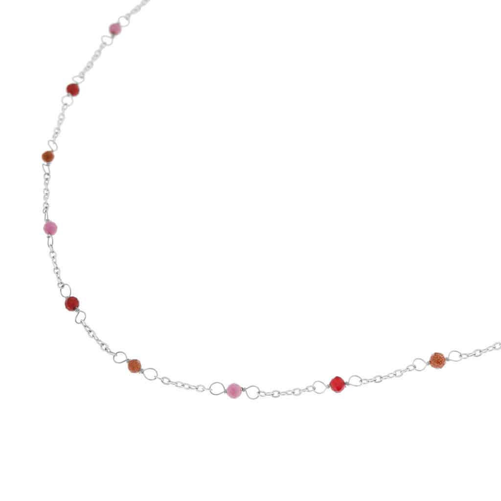 Dottie ruby necklace silver