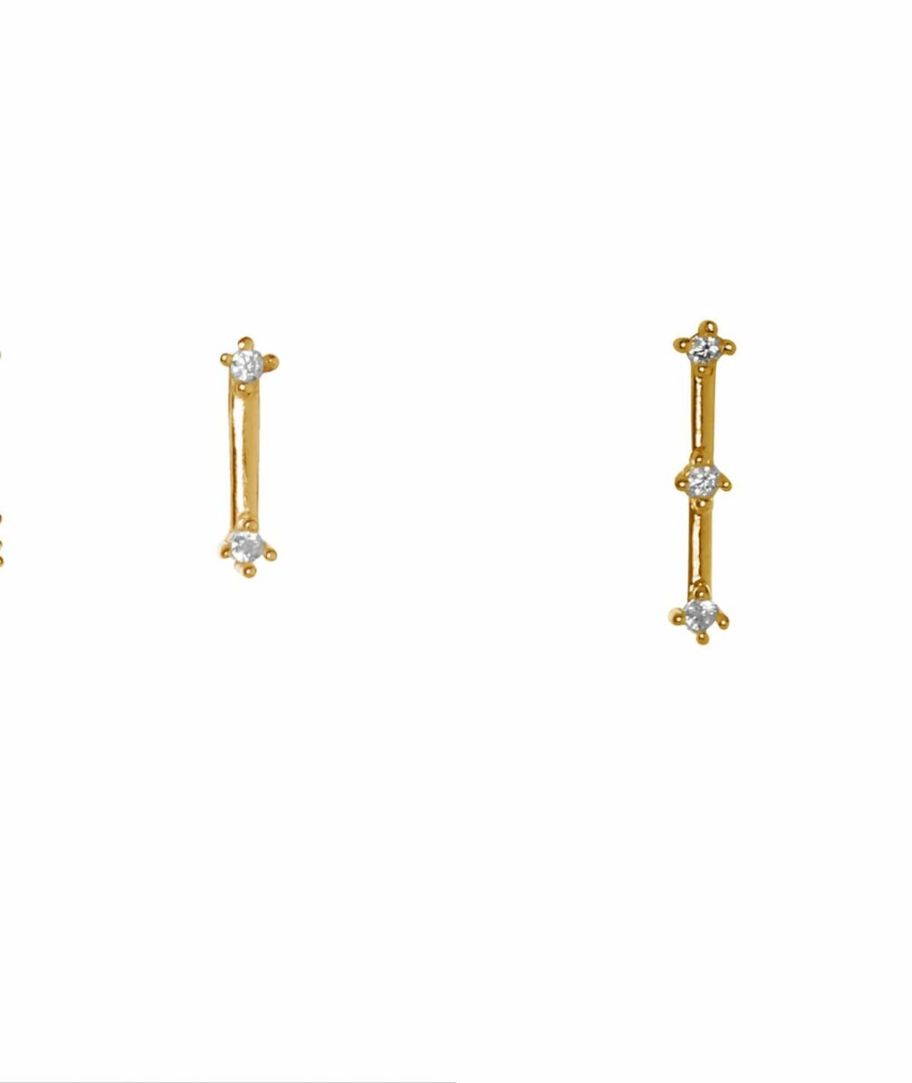 Double &amp; Triple Shiny Bar Gold