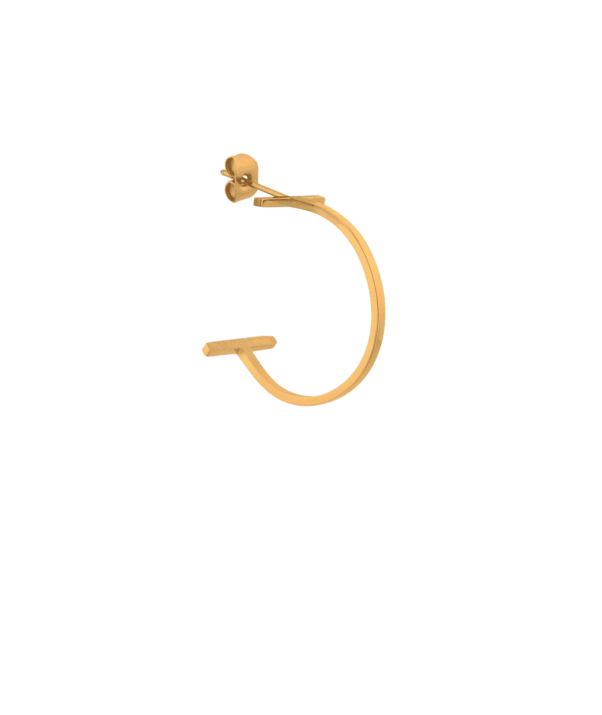 Double bar hoop gold