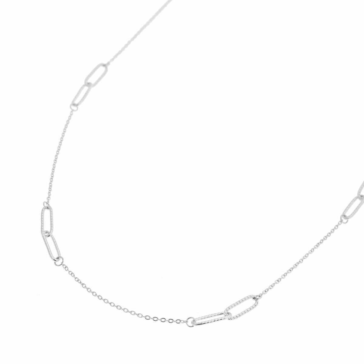 Double chain necklace silver