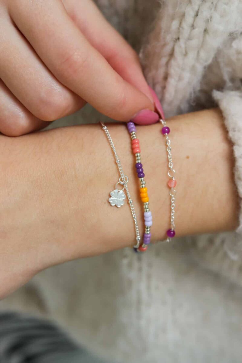 Double dottie bracelet silver