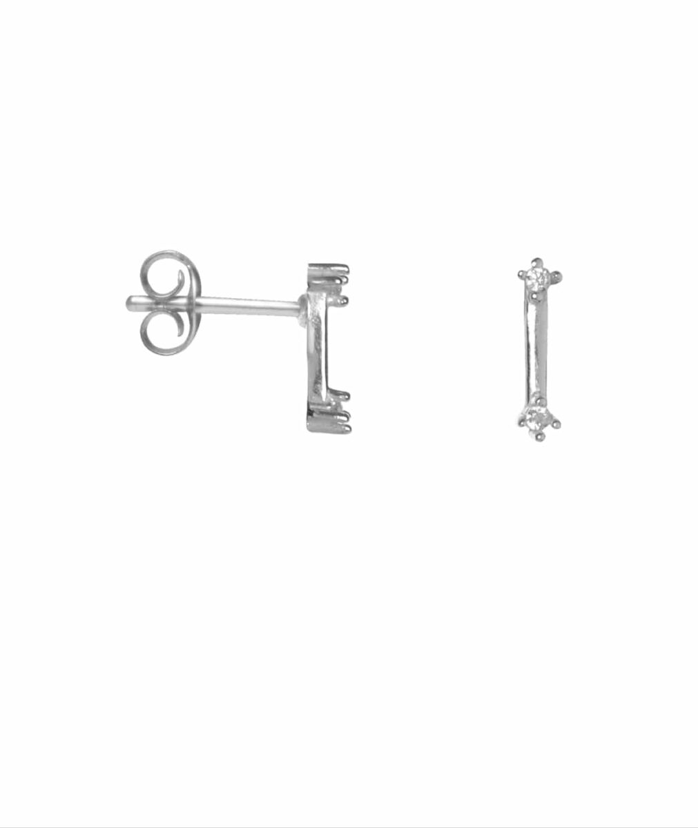 Double Shiny Bar Silver