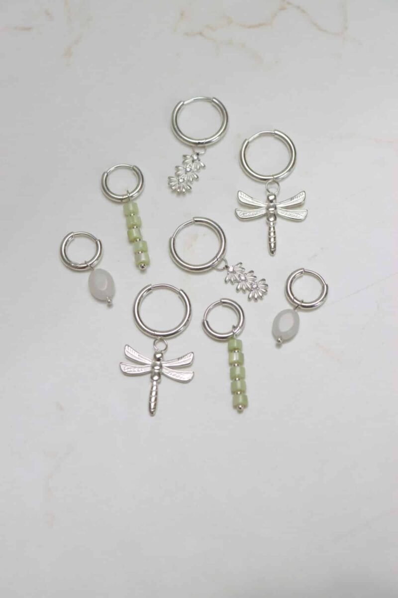 Dragonfly hoop silver