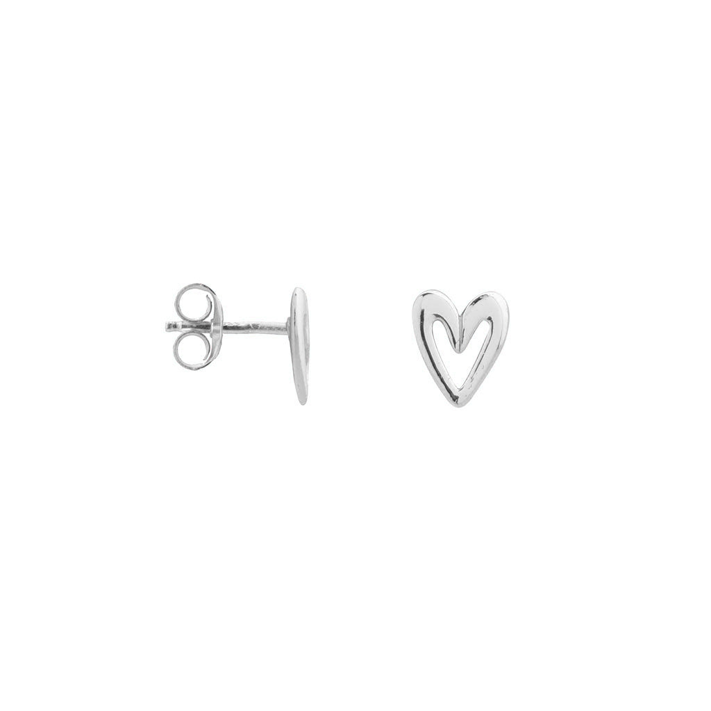 Drawn heart silver