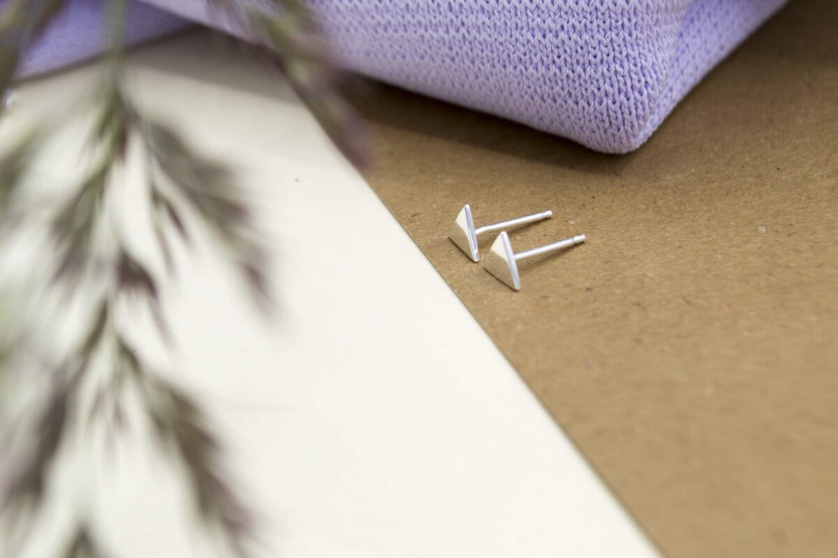 Earring Triangle Minimal Gold