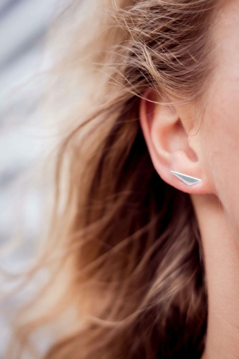 Earring Triangle Point Silver