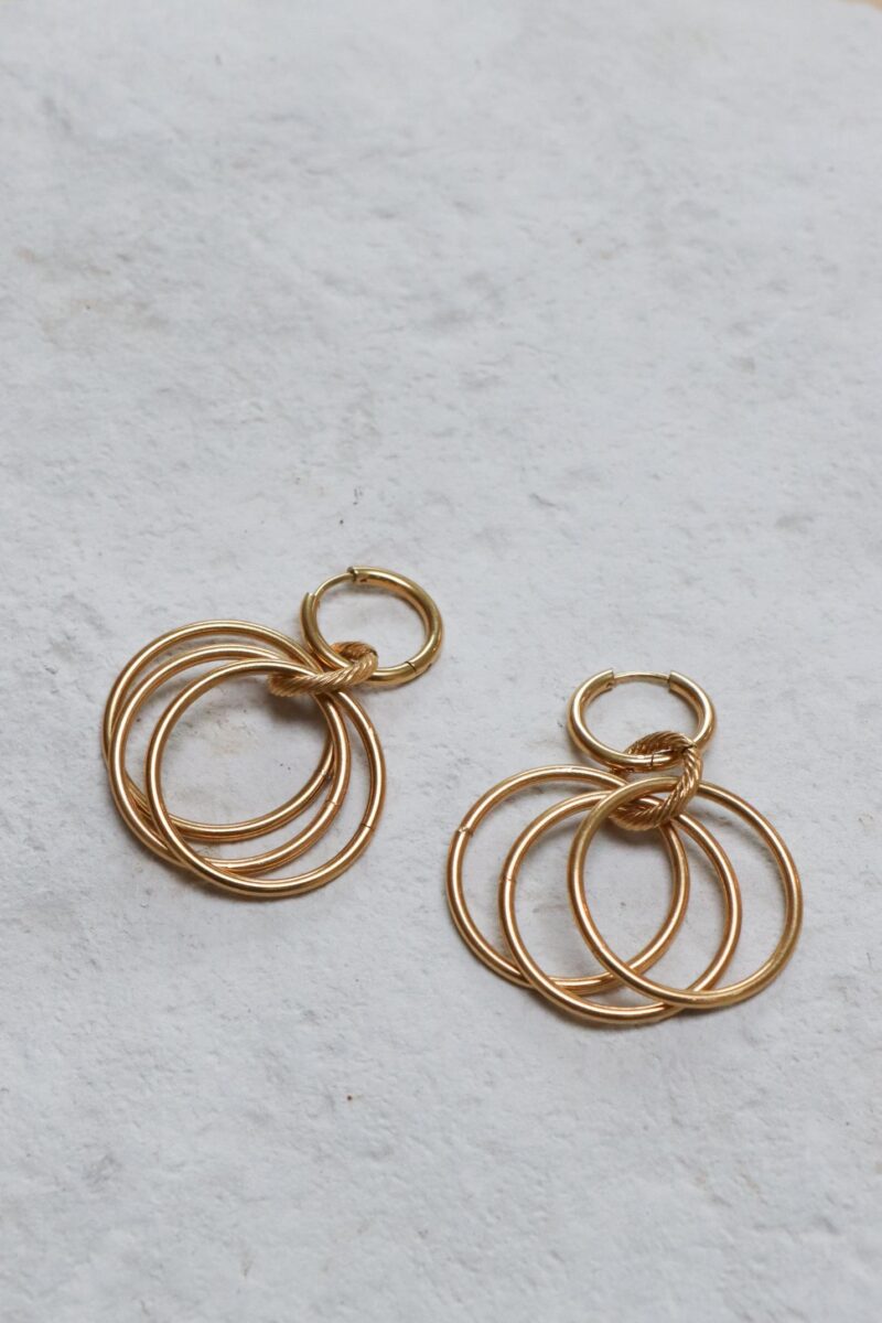 Elegant rounds hoop gold