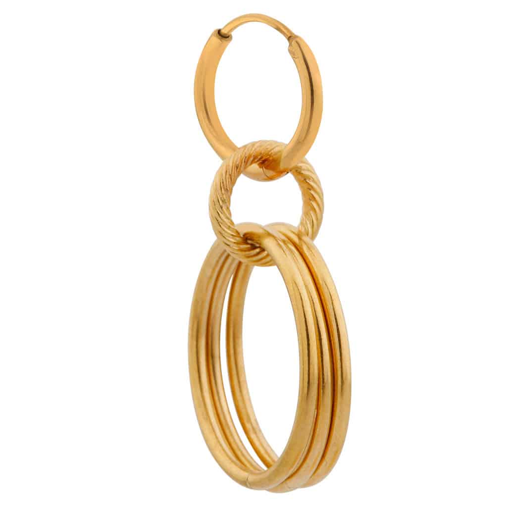 Elegant rounds hoop gold