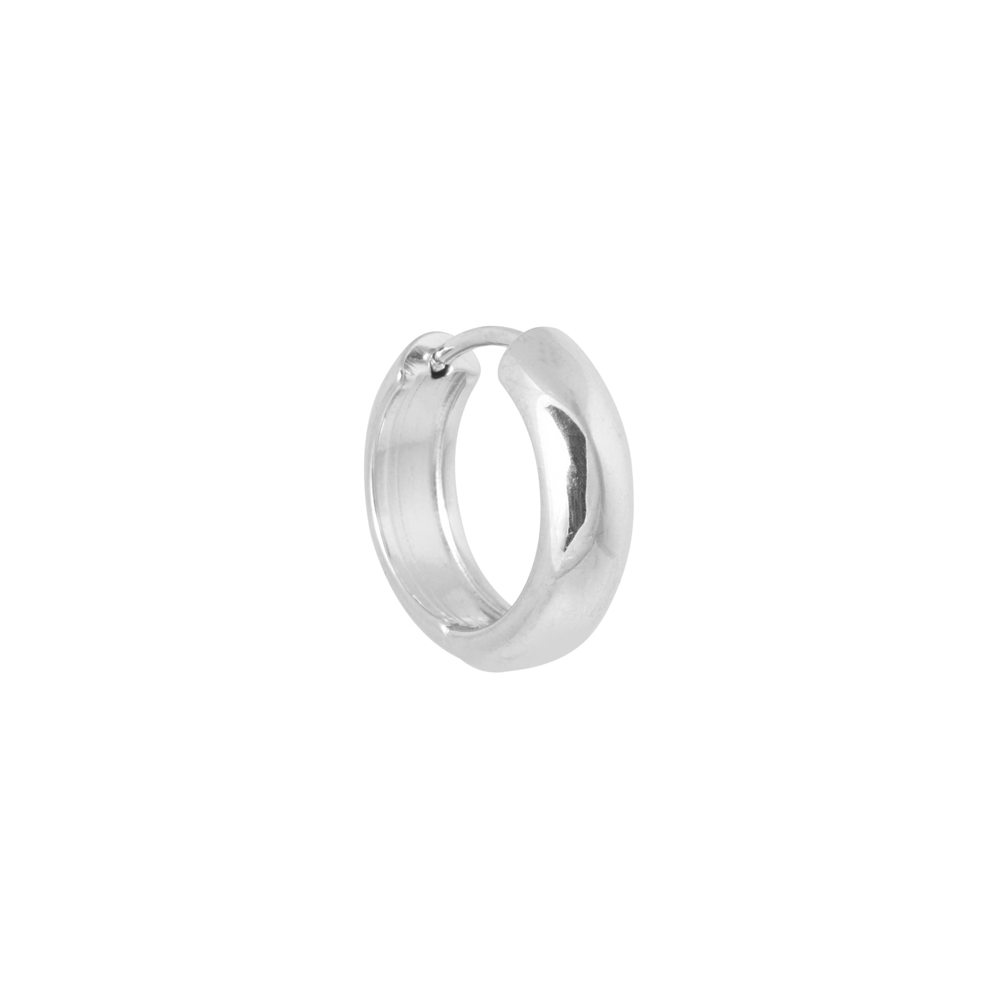 Ella medium hoop silver