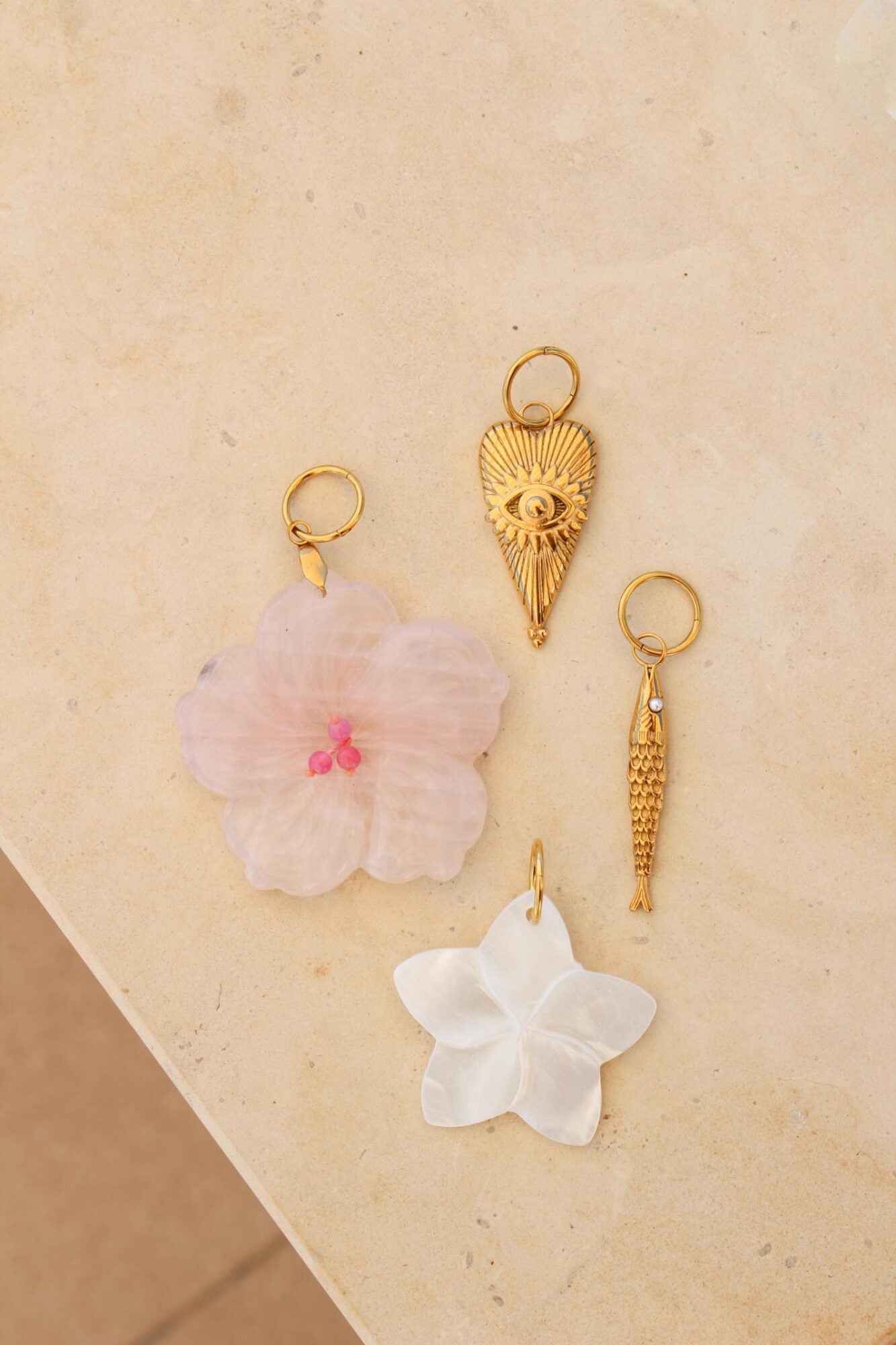 Eye of love charm gold
