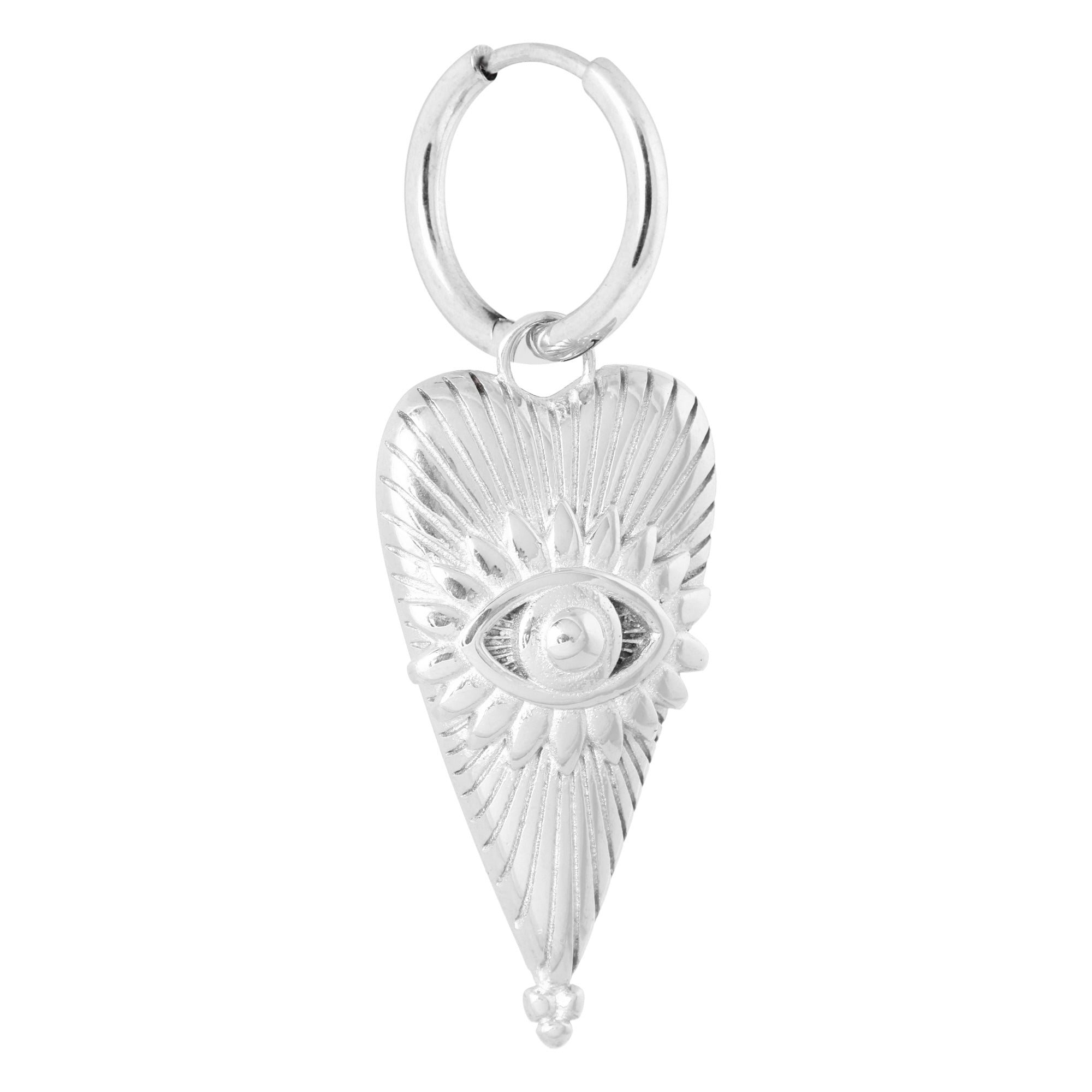 Eye of love hoop silver