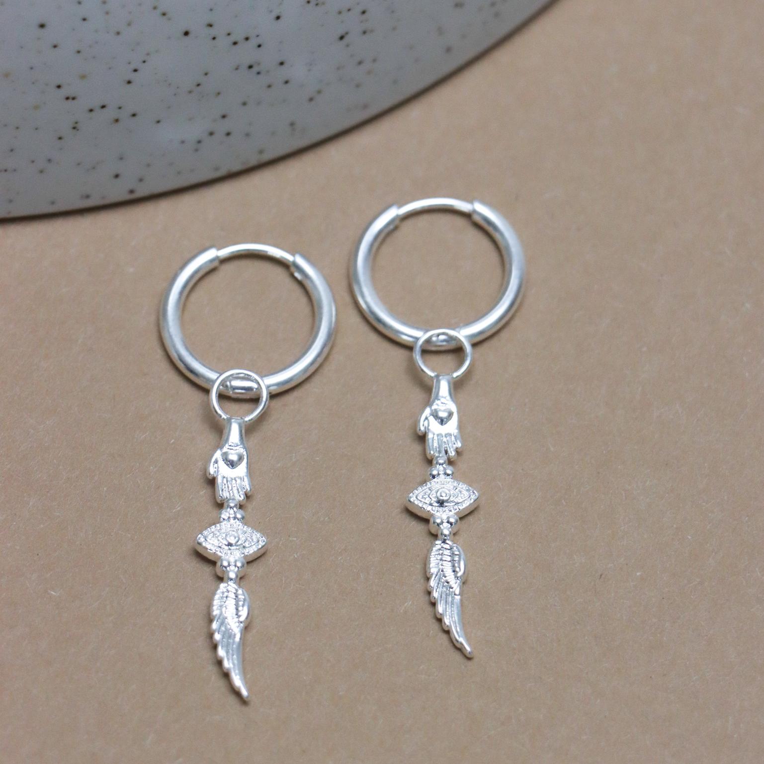 Eyecatcher hoop silver