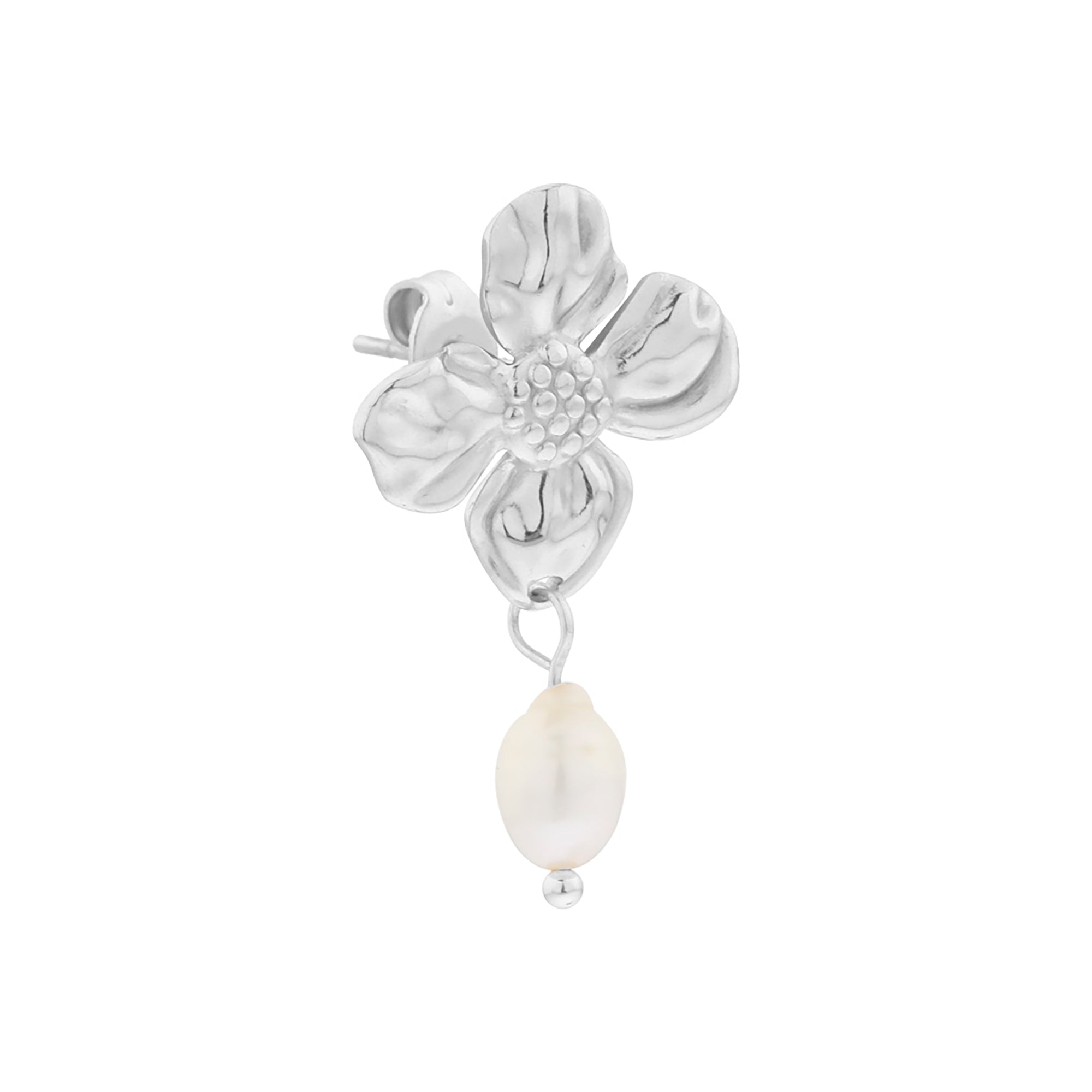 Fiore hoop silver
